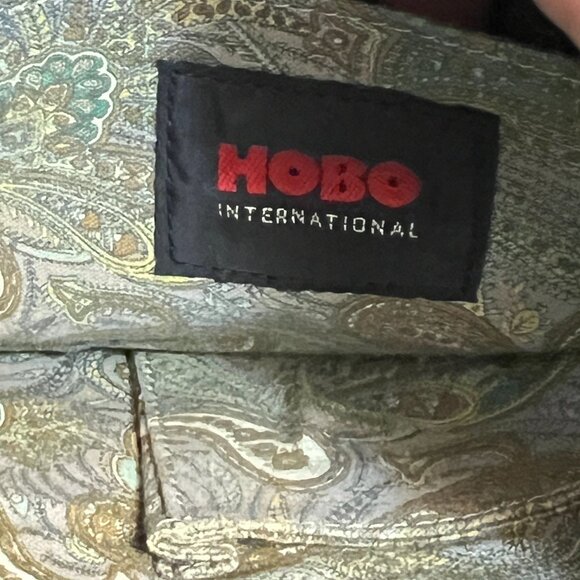 HOBO International Black Leather Clutch Bag – Triangle Handle Vintage Handbag - Picture 5 of 7